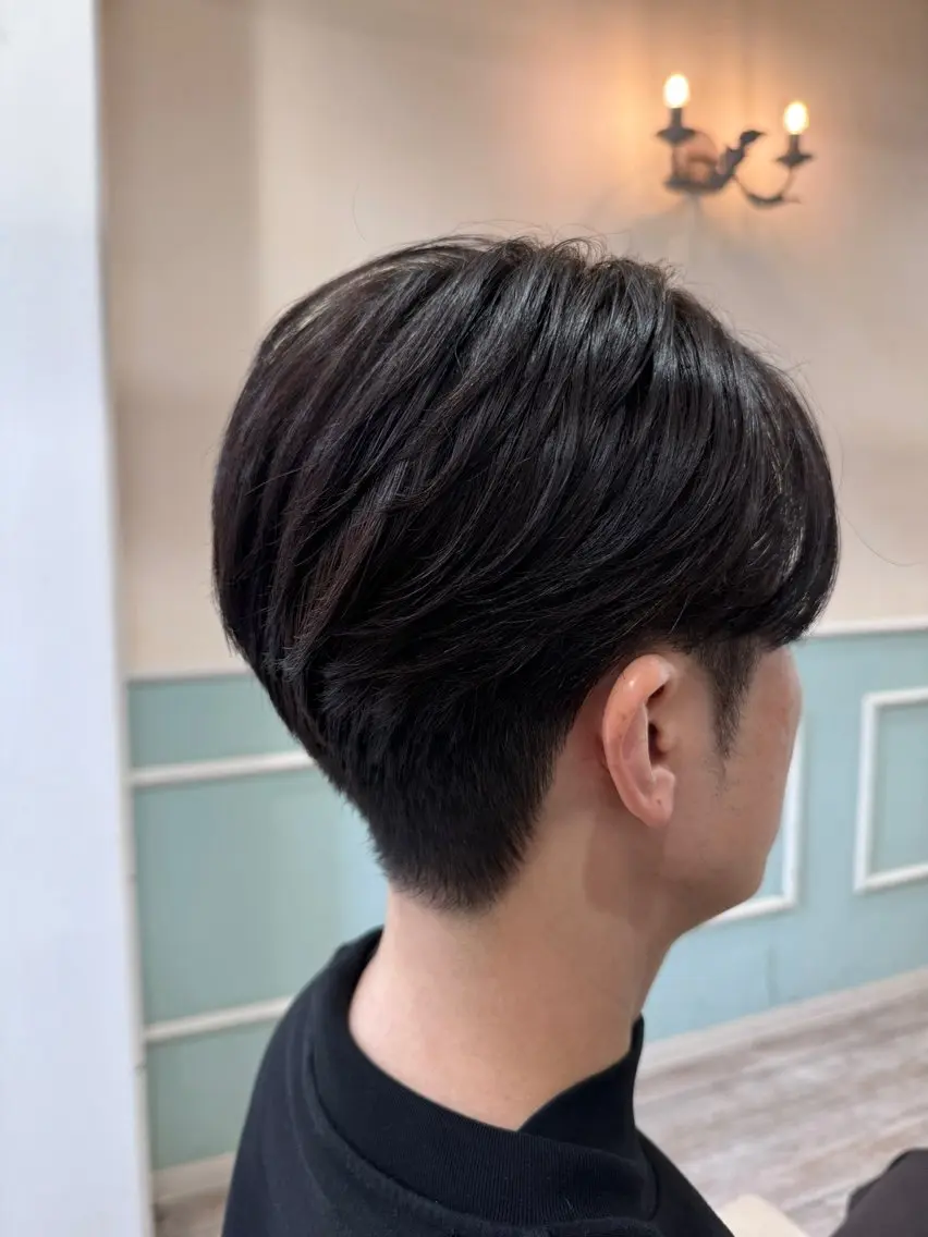 ショート カラー メンズ ハンサムショート 黒髪 ショートヘア カット ヘアカラー トリートメント 新越谷noble店長 松本拓也▶◀*.のヘアスタイル