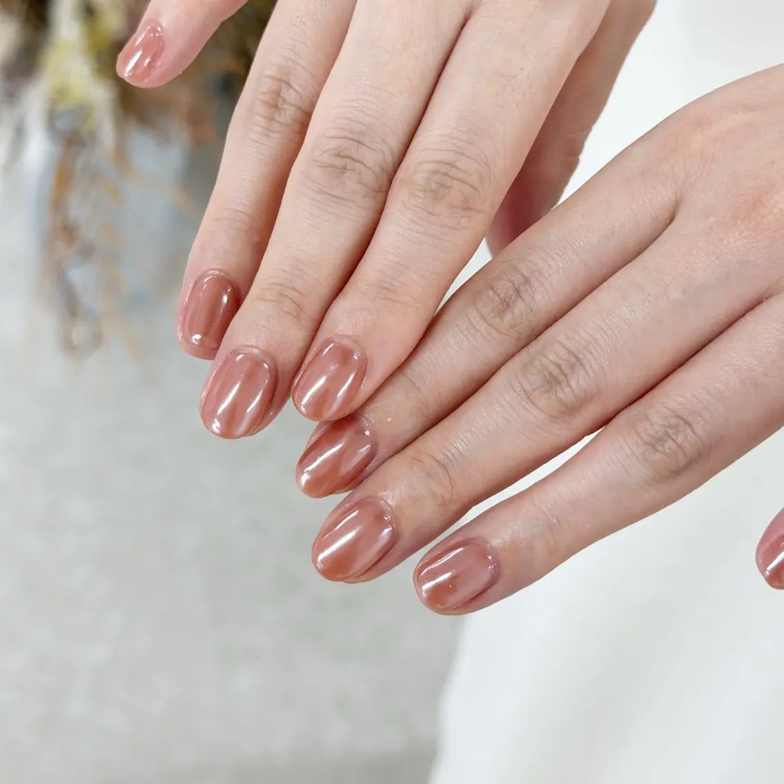 オフ込み60分💐💅Hand💅ワンカラーミラーネイル✨の写真