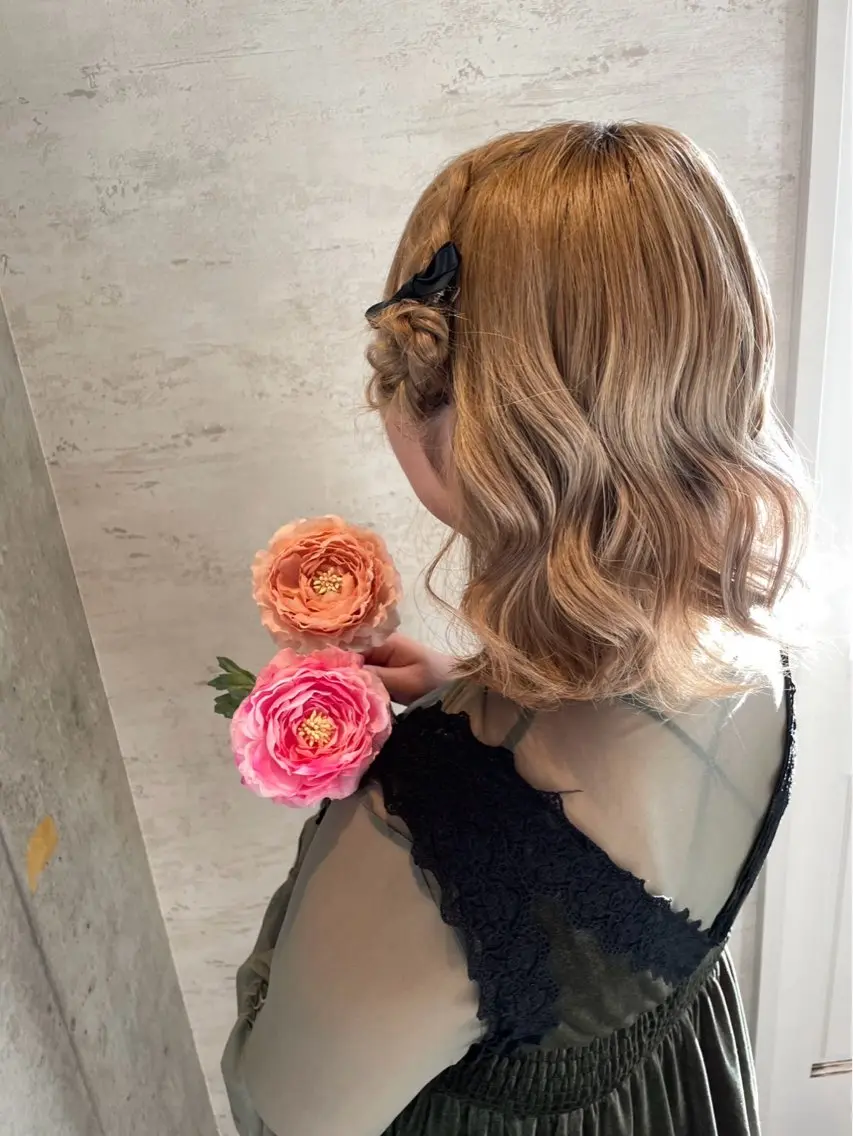 ミディアム ヘアアレンジ 美髪× ヘアセット✨Araiのヘアスタイル