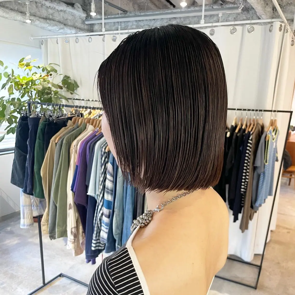 ミディアム カラー ボブ カット ヘアカラー トリートメント Takuma Suzuki中目黒のヘアスタイル