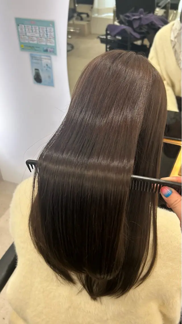 ロング カラー ブラウンカラー トリートメント 梅田/茶屋町/ 髪質改善/🎀こゆずのヘアスタイル
