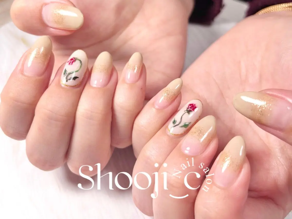 ネイル アートネイル ジェルネイル グラデーション 持ち込み シンプルネイル Shooji_c Nail salonのネイルデザイン