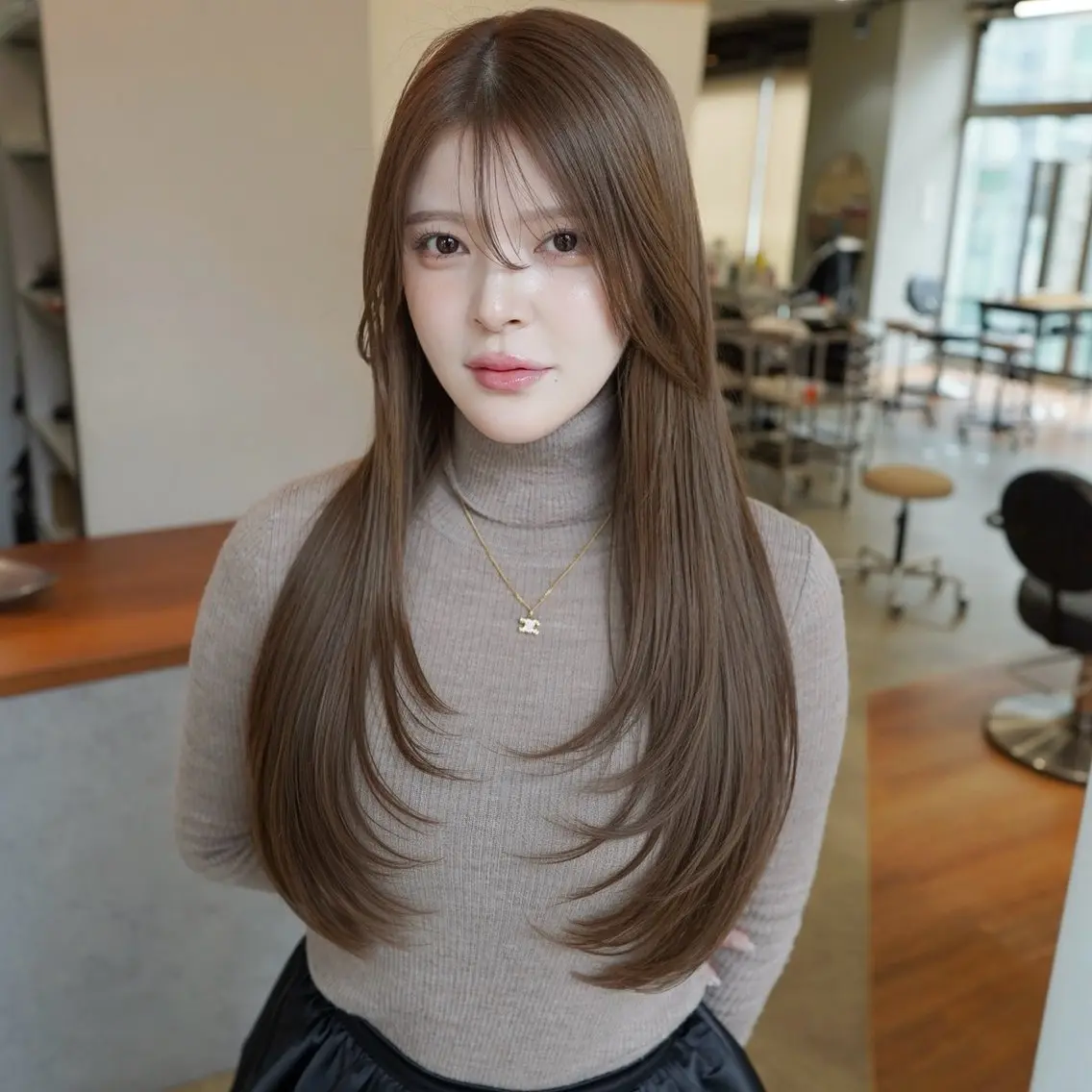 ロング レイヤーカット カット ヘアカラー shun 原宿/表参道のヘアスタイル