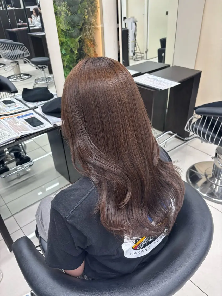 ミディアム ヘアカラー トリートメント 髪質改善カラー✨ るな🕊🫧のヘアスタイル