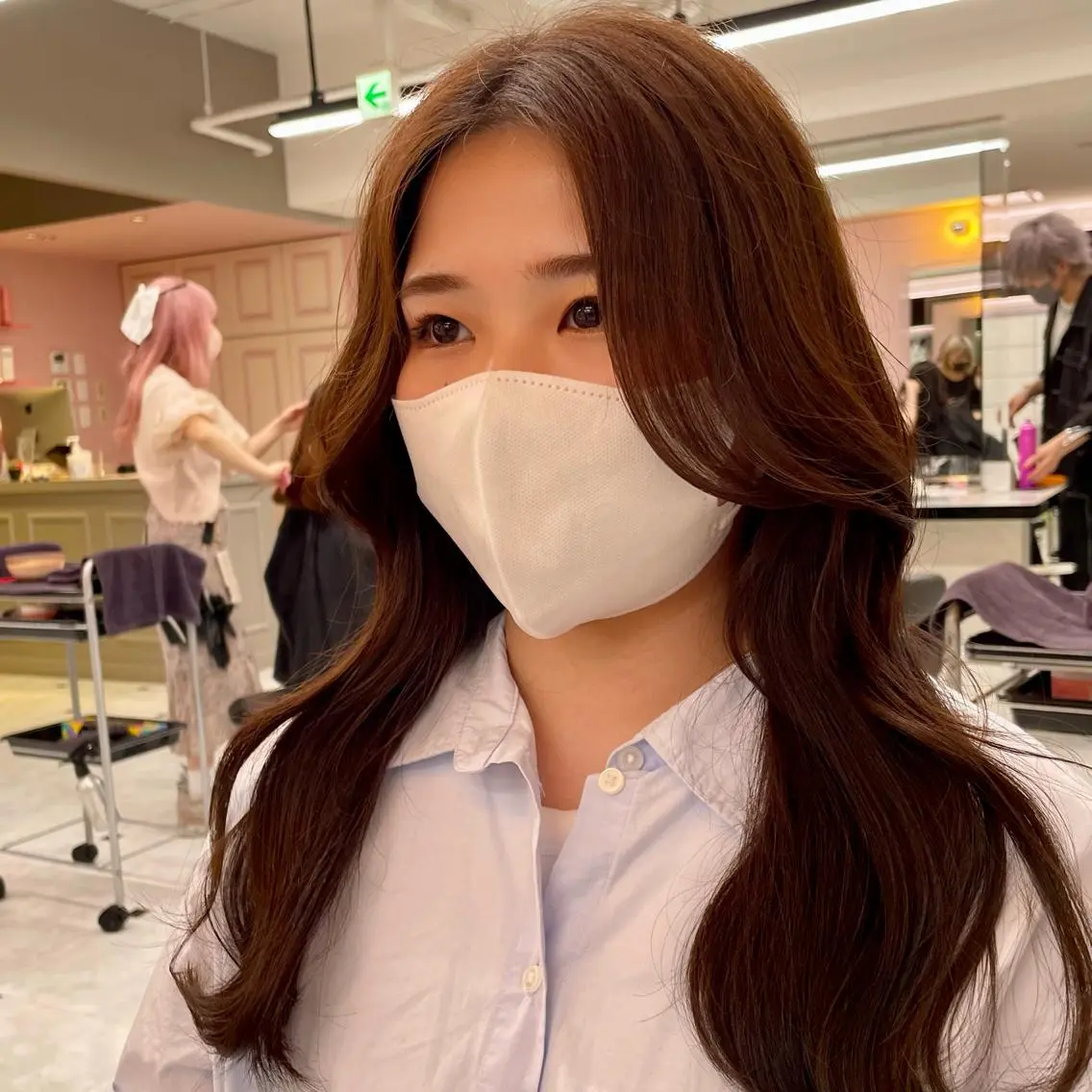 セミロング カット ヘッドスパ ヘアセット うる艶トレンドヘア 🕊️上野BABYのヘアスタイル