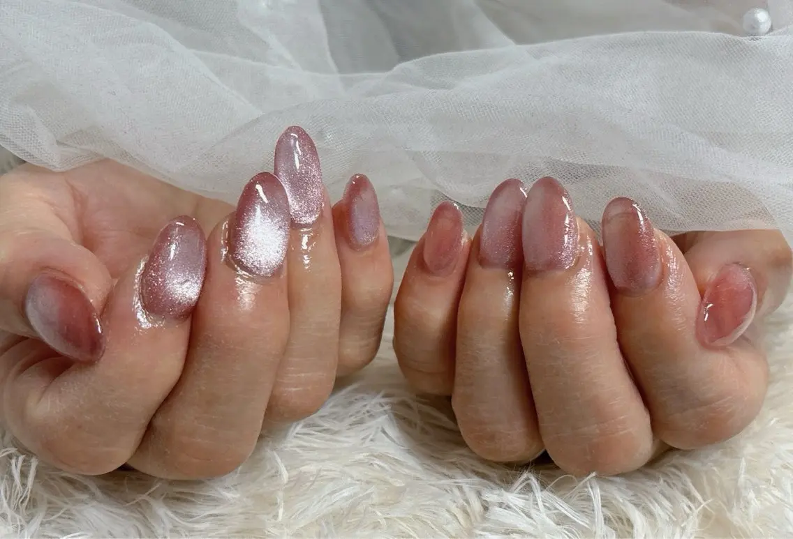 ネイル マグネットネイル マグネットワンカラー ワンカラーネイル nail salon はるりのネイルデザイン
