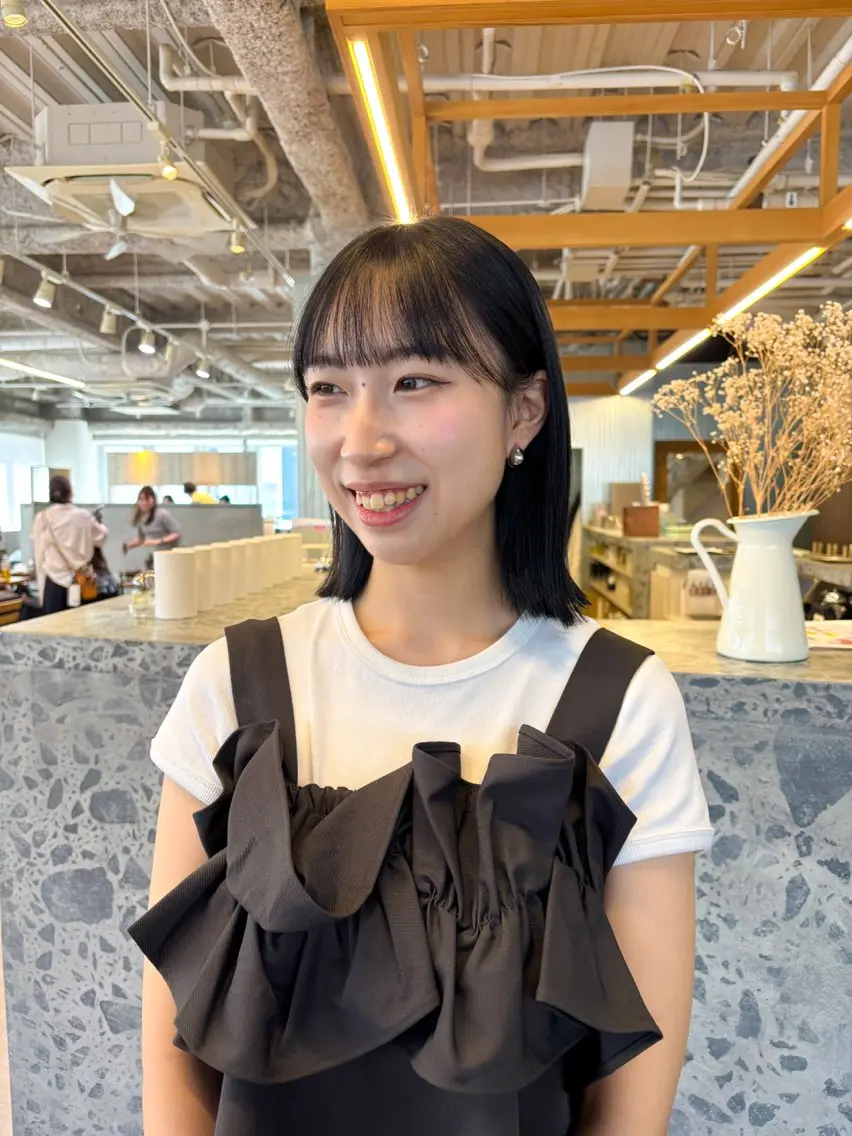 ミディアム ボブ 外ハネヘア カット ヘアカラー 🌼山本有沙/多毛 ・髪質ケアが得意🌼のヘアスタイル