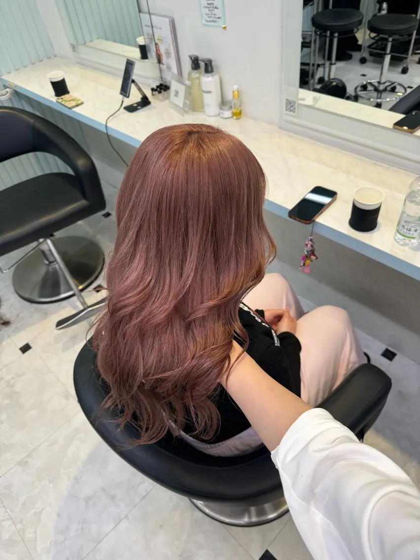 ロング カラー ヘアカラー トリートメント ヘッドスパ ヘアセット 暖色🩷透明感カラー ♡Maika♡のヘアスタイル