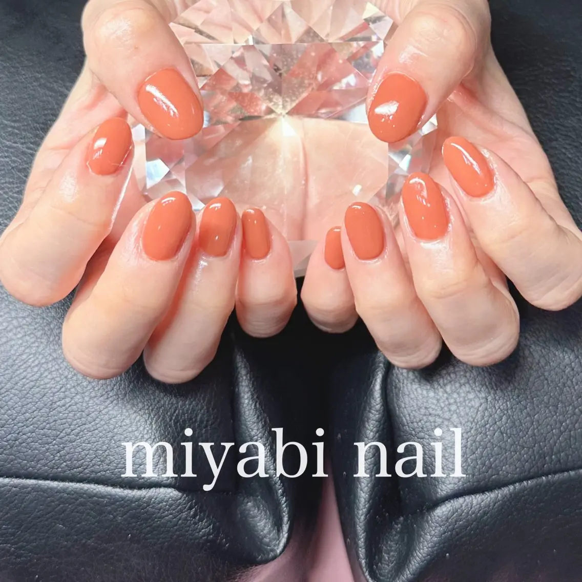 ネイル ジェルネイル 持ち込み ワンカラーネイル ショートネイル シンプルネイル ハンドネイル miyabi nail 桂川駅近くのネイルデザイン