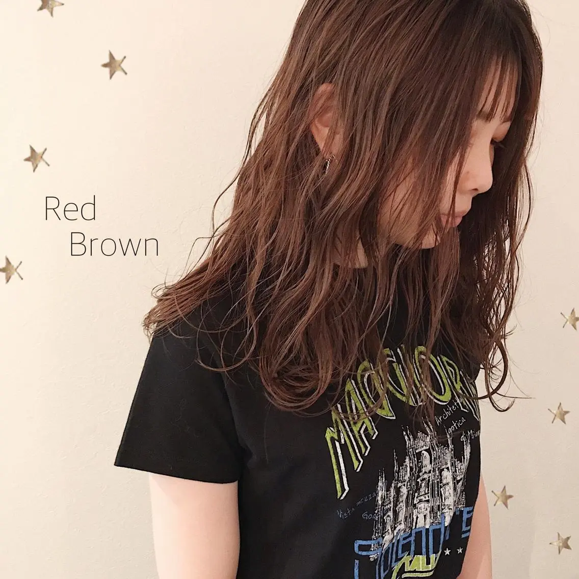ロング カラー カット ヘアカラー 市川 千夏のヘアスタイル