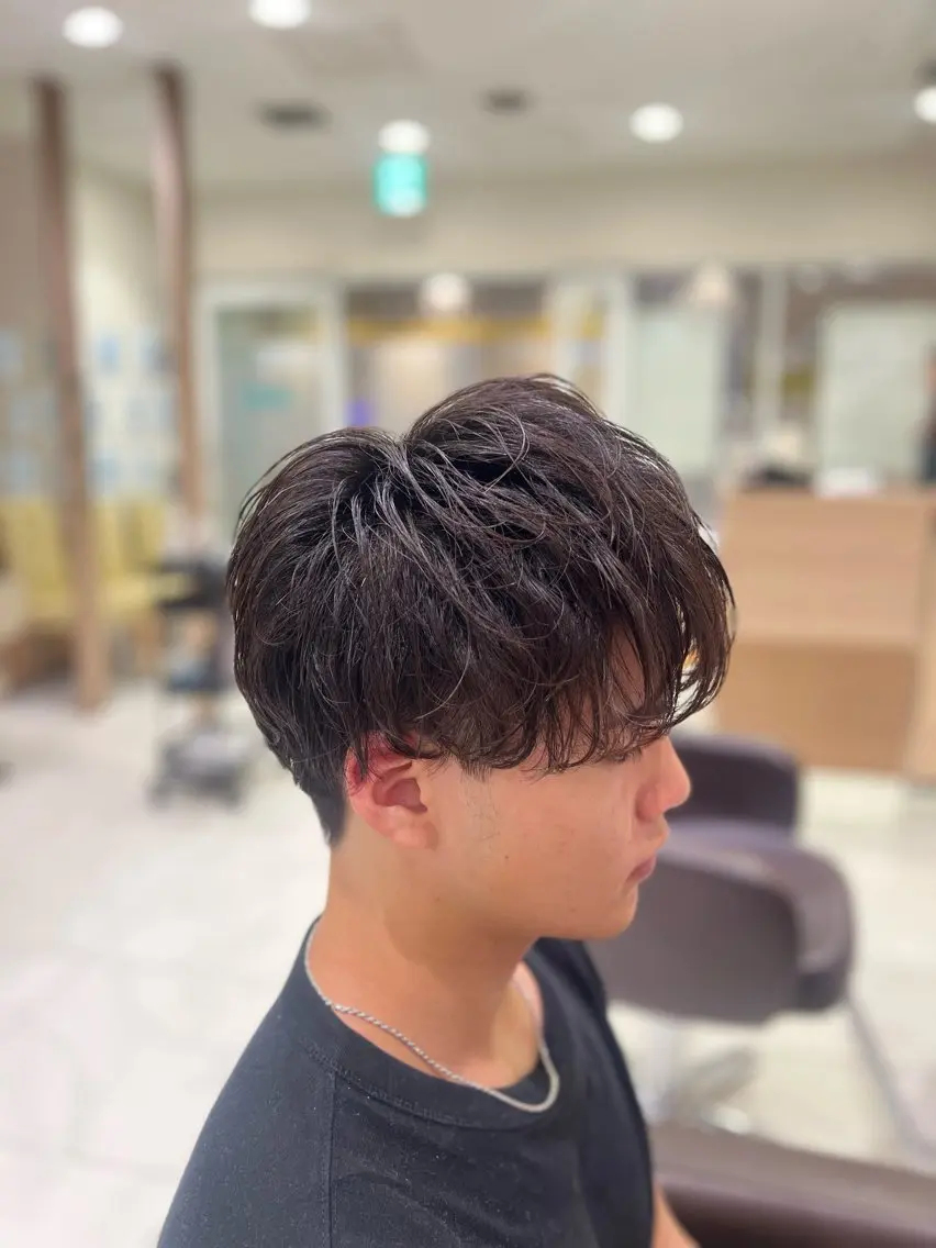 パーマ メンズ 中森 玲菜のヘアスタイル