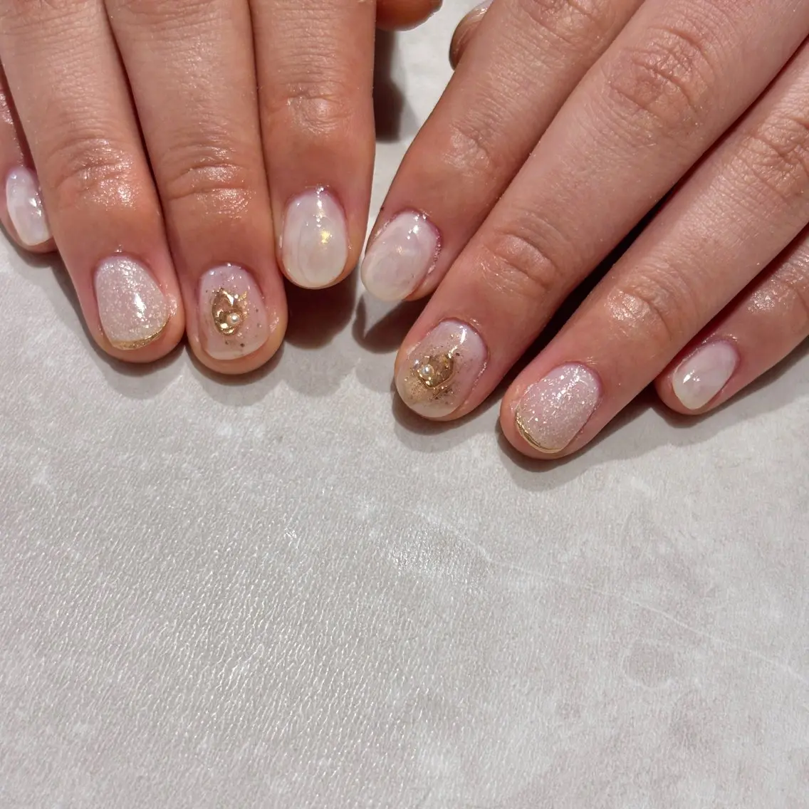 ネイル ニュアンスネイル ハンドネイル モデル募集🍑渋谷 Nanamiのネイルデザイン