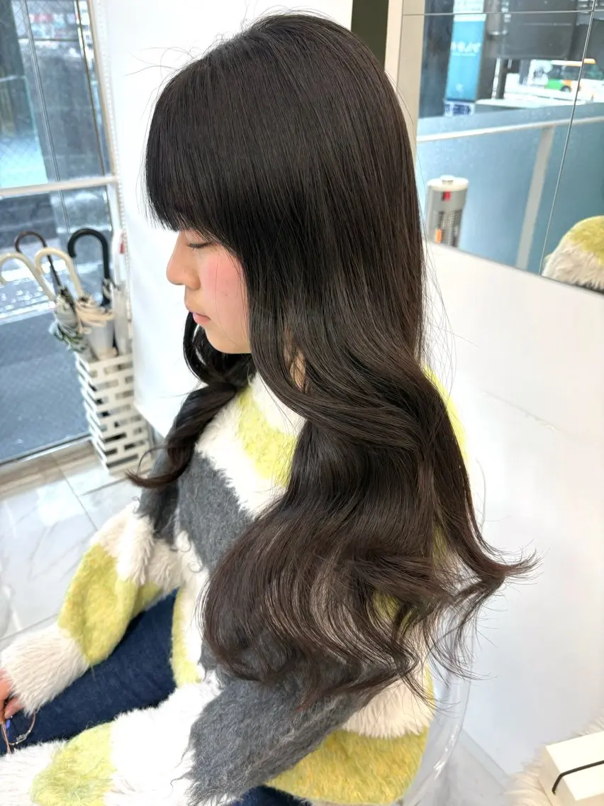 ロング レイヤーカット カット haruka /韓国レイヤーのヘアスタイル