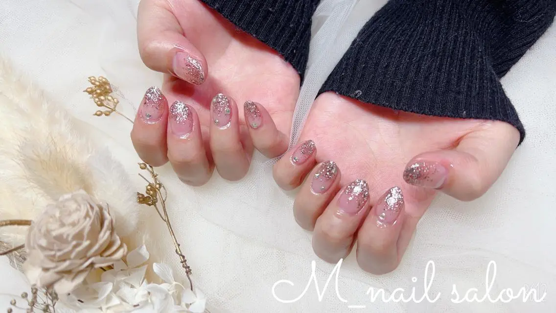 ネイル ラメ(グリッター) ラメグラデーション M_ nail salonのネイルデザイン