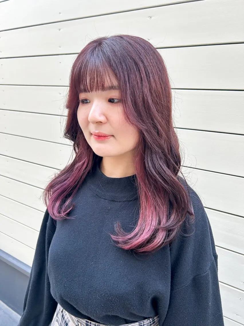 ロング カラー ヘアアレンジ ブリーチ カット ヘアカラー トリートメント yuka .のヘアスタイル