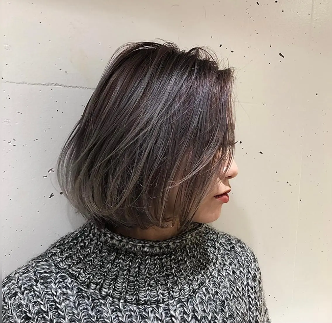 ミディアム カラー パープルカラー カット ヘアカラー トリートメント 小山功陽 /メンズスタイルのヘアスタイル