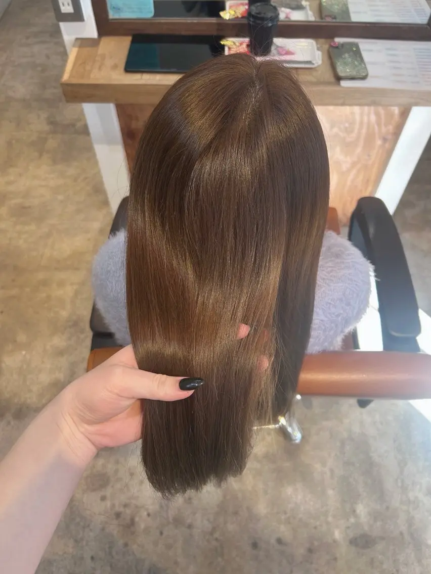 ロング カラー ベージュカラー ブラウンカラー ブラウンベージュ カット ヘアカラー 田口 未侑のヘアスタイル