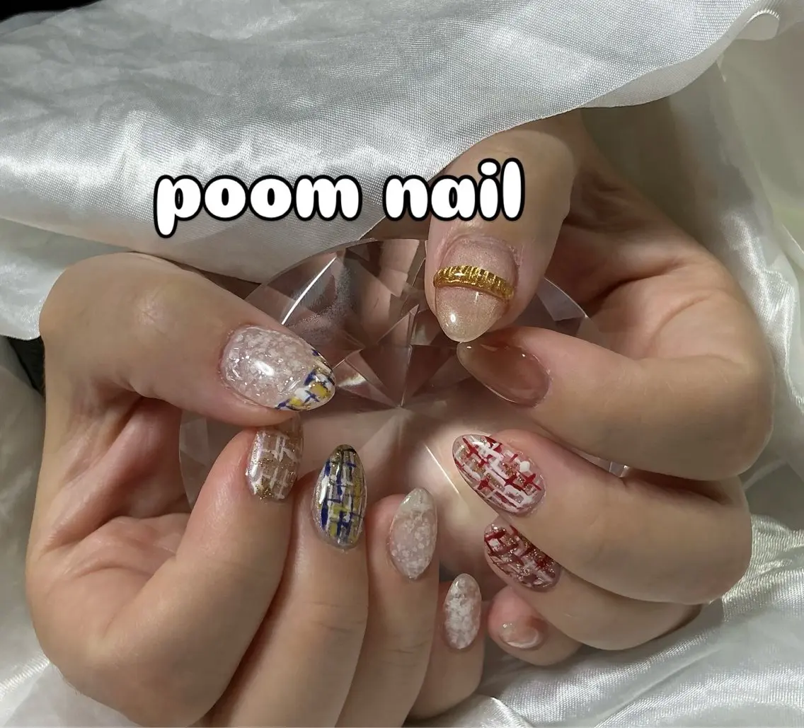 ネイル ツイードネイル ハンドネイル poom nailのネイルデザイン