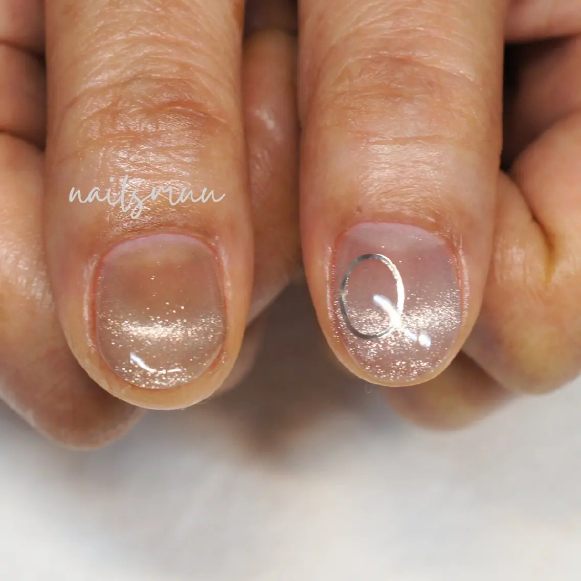 ネイル フレンチネイル マグネットネイル マグネットフレンチ 春ネイル nails muu まゆのネイルデザイン