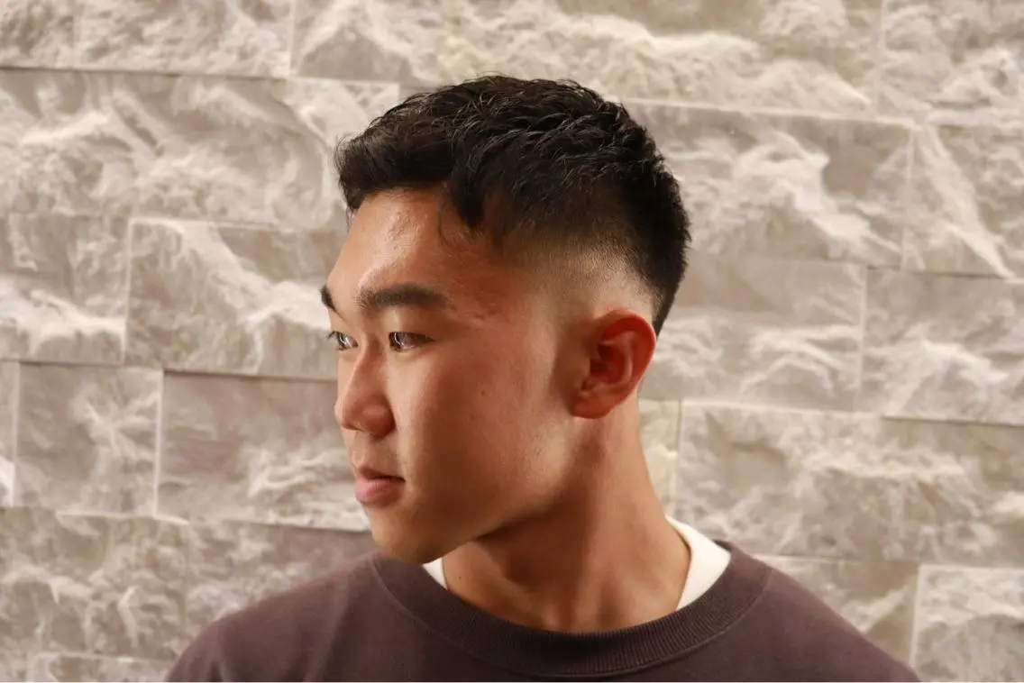 ショート メンズ フェードカット 福留 叶太のヘアスタイル