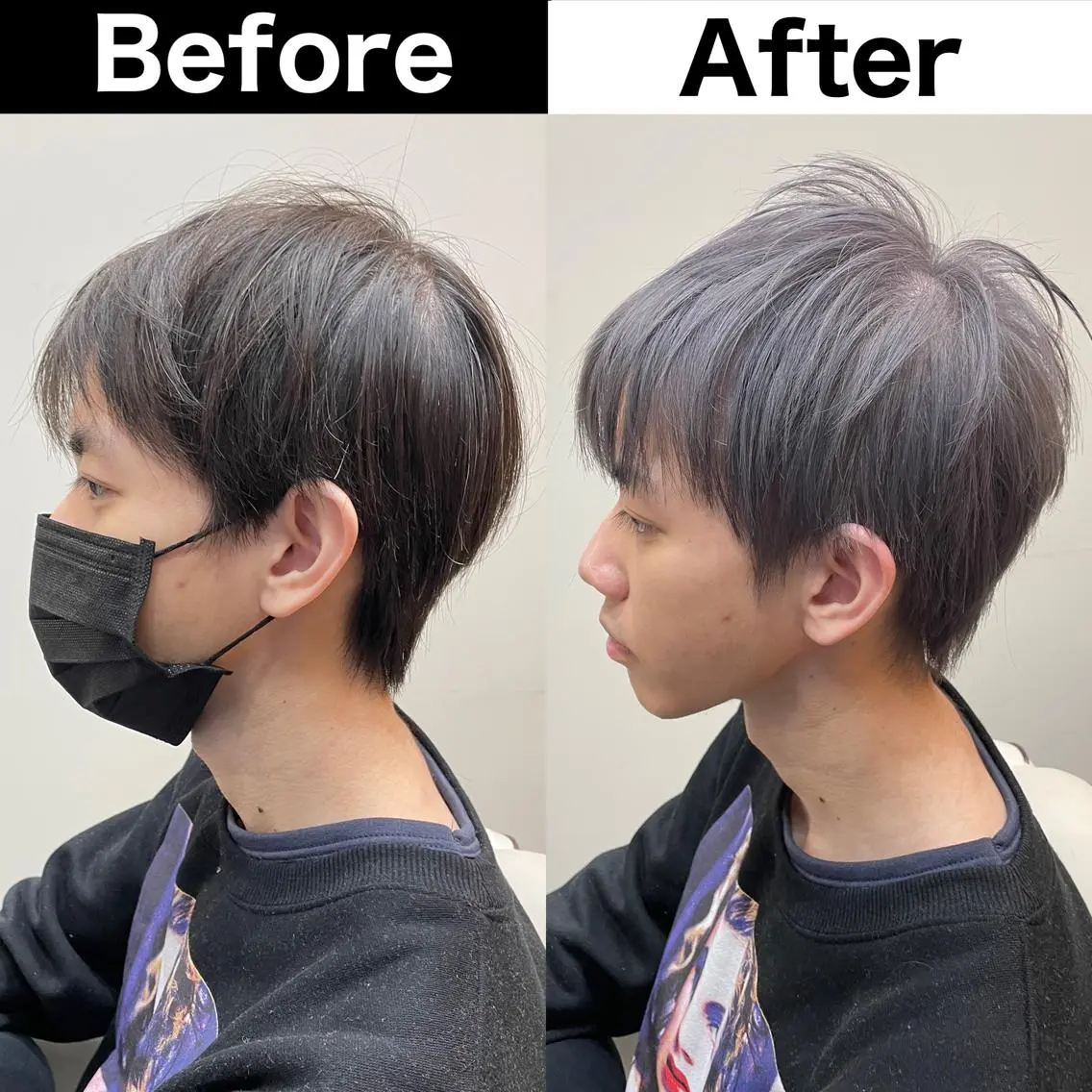 カラー メンズ メンズブリーチ ビジネス マッシュ ツーブロック 刈り上げ Soleria 田中慎一のヘアスタイル