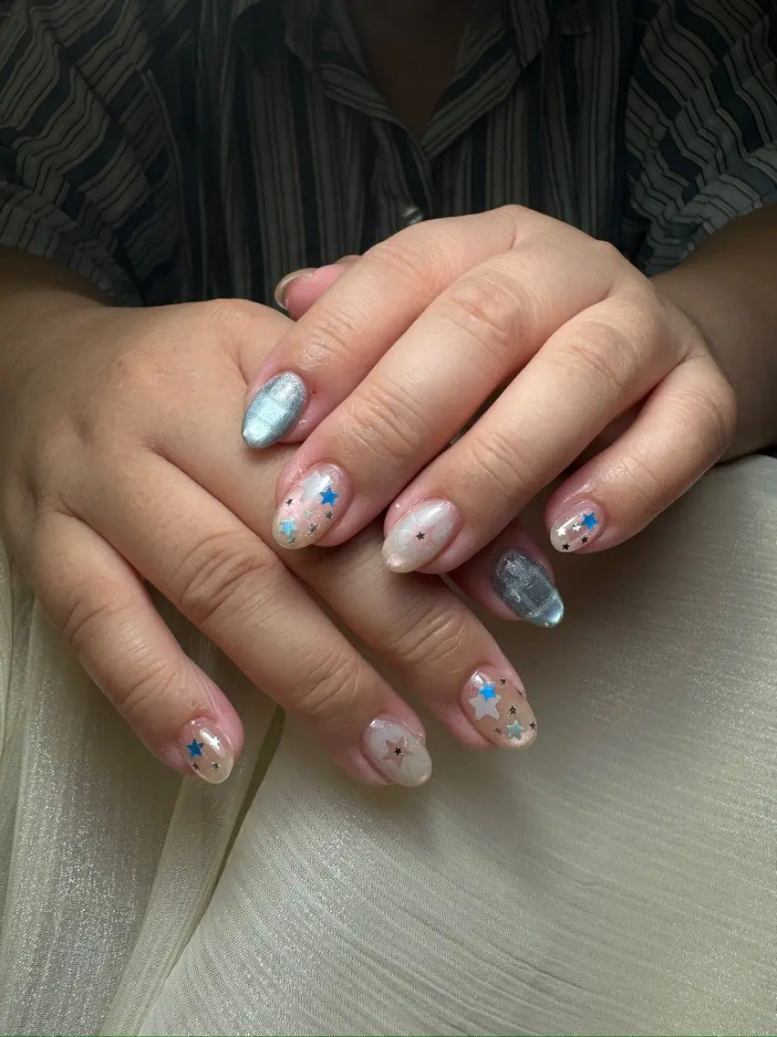 ネイル ハンドネイル ユリ🎀長さだし/ パラジェル/持ち込みのネイルデザイン