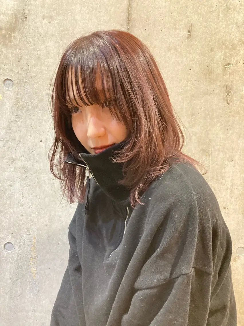 ミディアム カラー ヘアカラー 横浜美容室/暖色系 michika🌹のヘアスタイル
