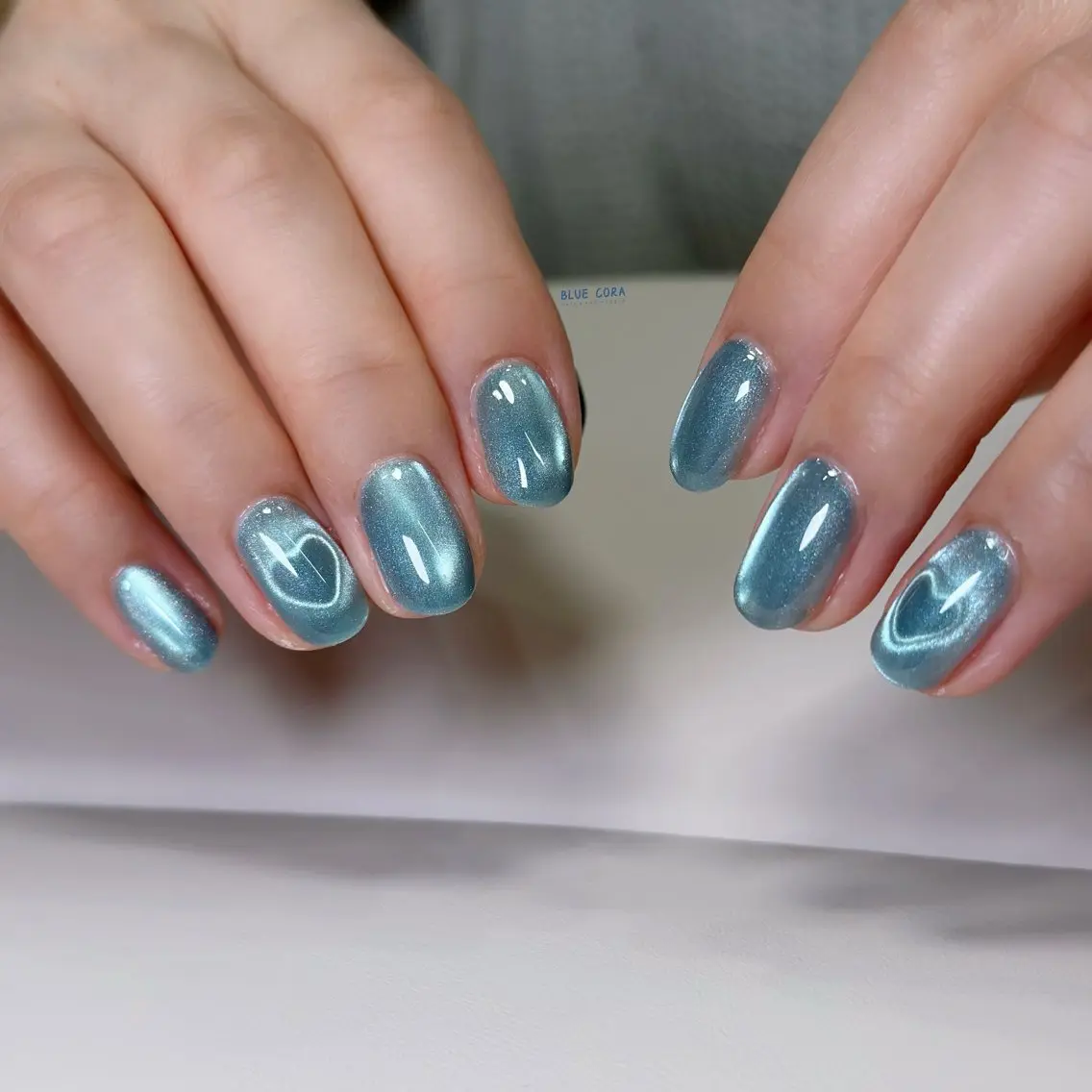 ネイル マグネットネイル ハンドネイル ハンドケア BLUE CORAのネイルデザイン