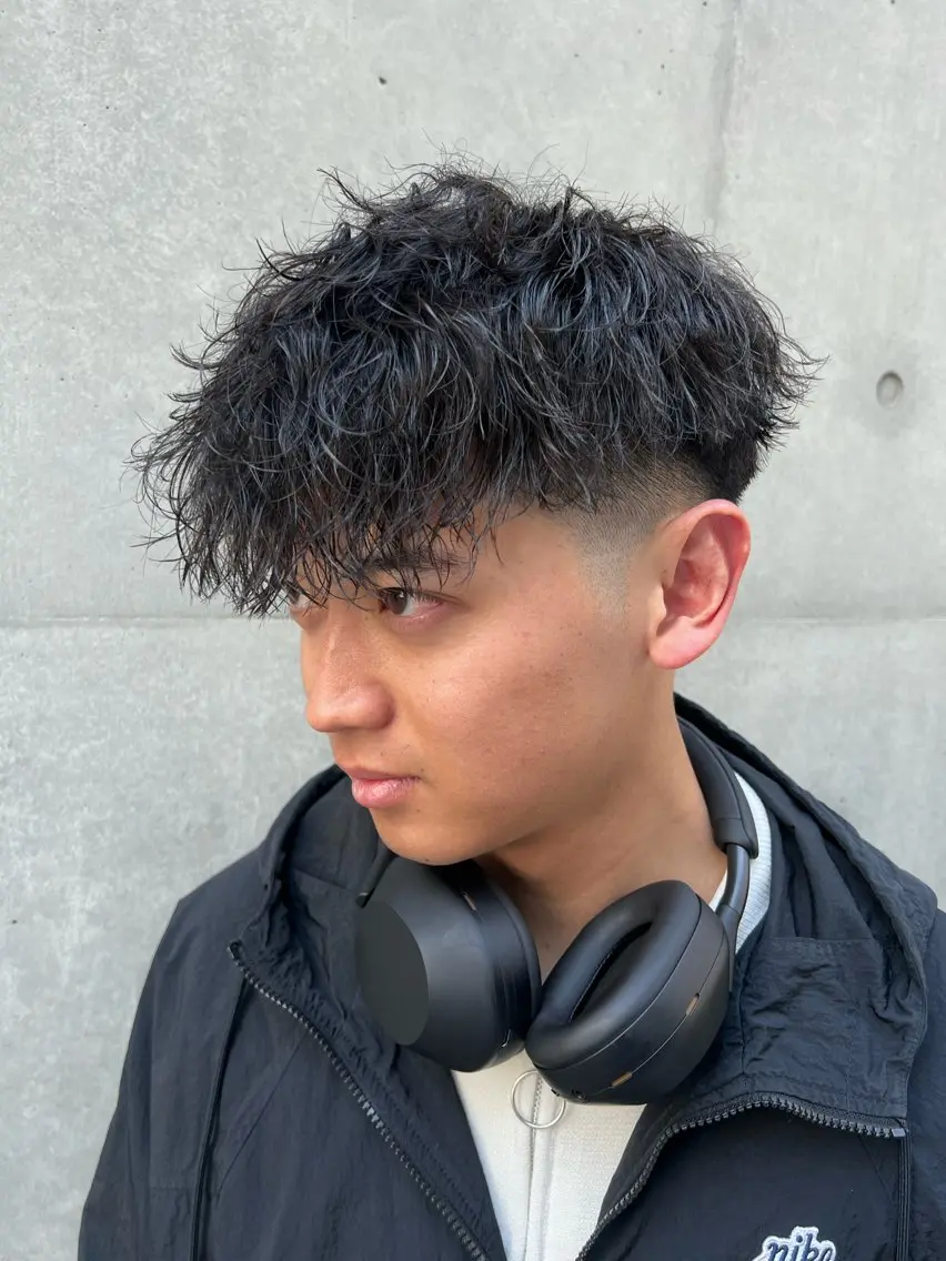 パーマ メンズ カット パーマ メンズパーマ特化/ シャドウ/波巻/陸翔のヘアスタイル