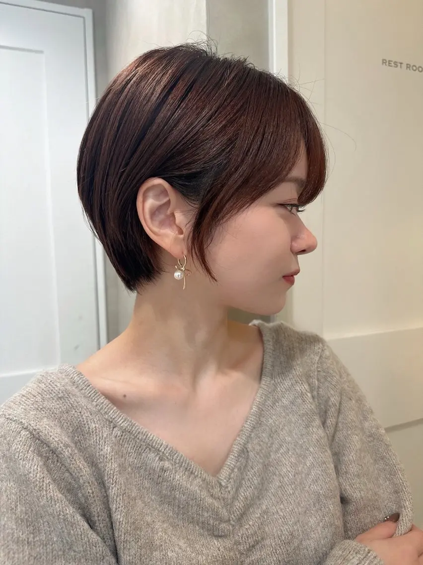 ショート ショートヘア 髪質改善×艶カラー / sayaka🤍のヘアスタイル