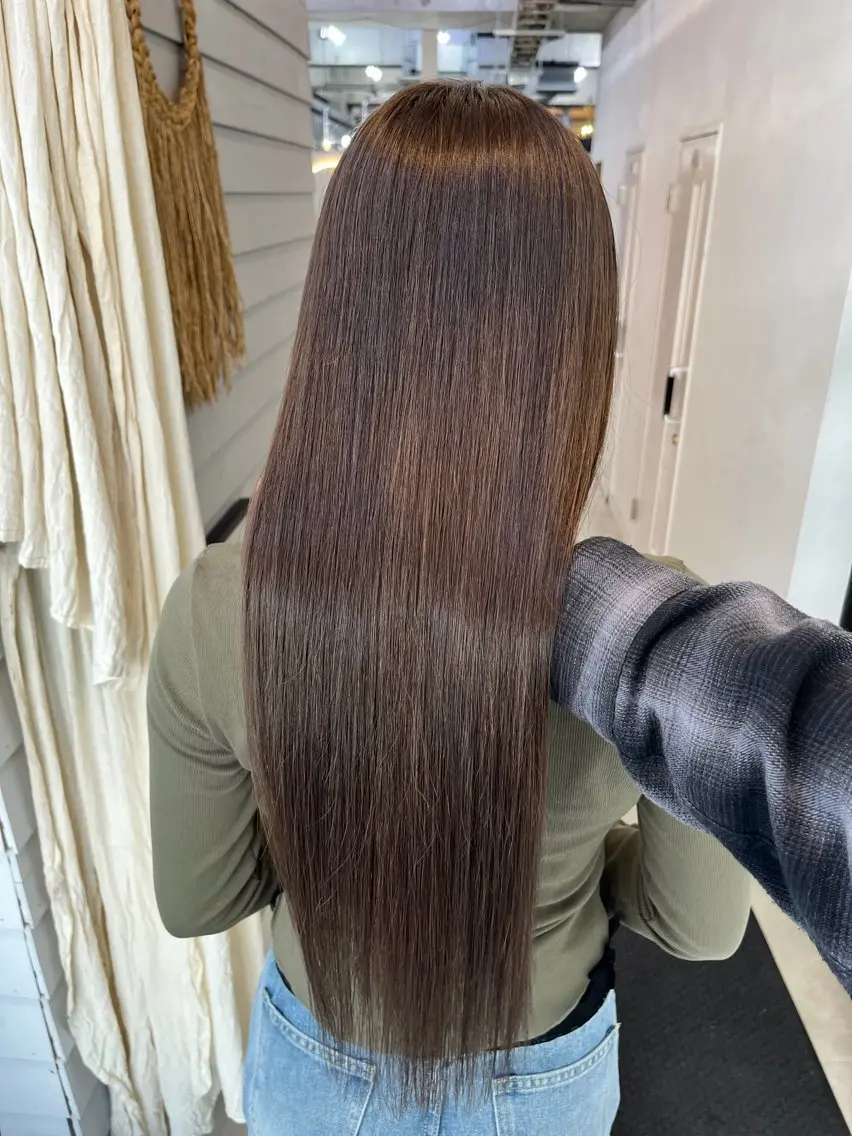 セミロング カラー ベージュカラー カット ヘアカラー トリートメント ダブルカラー メンズパーマ大成のヘアスタイル