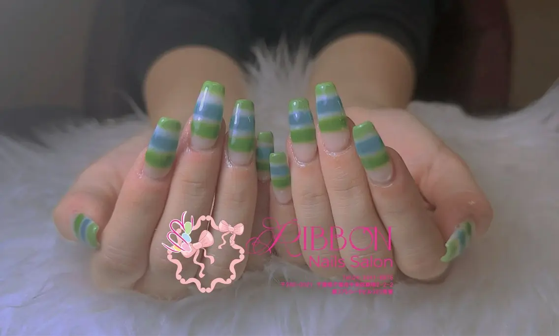 ネイル フレンチネイル ジェルネイル マグネットネイル 持ち込み ニュアンスネイル ハンドネイル Ribbonnail salonのネイルデザイン