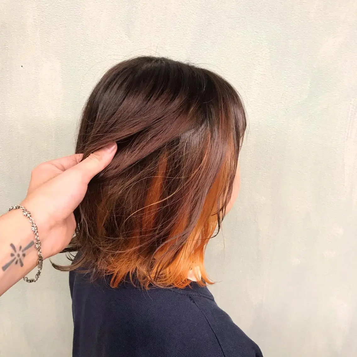 ショート カラー パーマ ヘアアレンジ メンズ メンズインナーカラー インナーカラー ヘアカラー トリートメント kobayashi $hogoのヘアスタイル