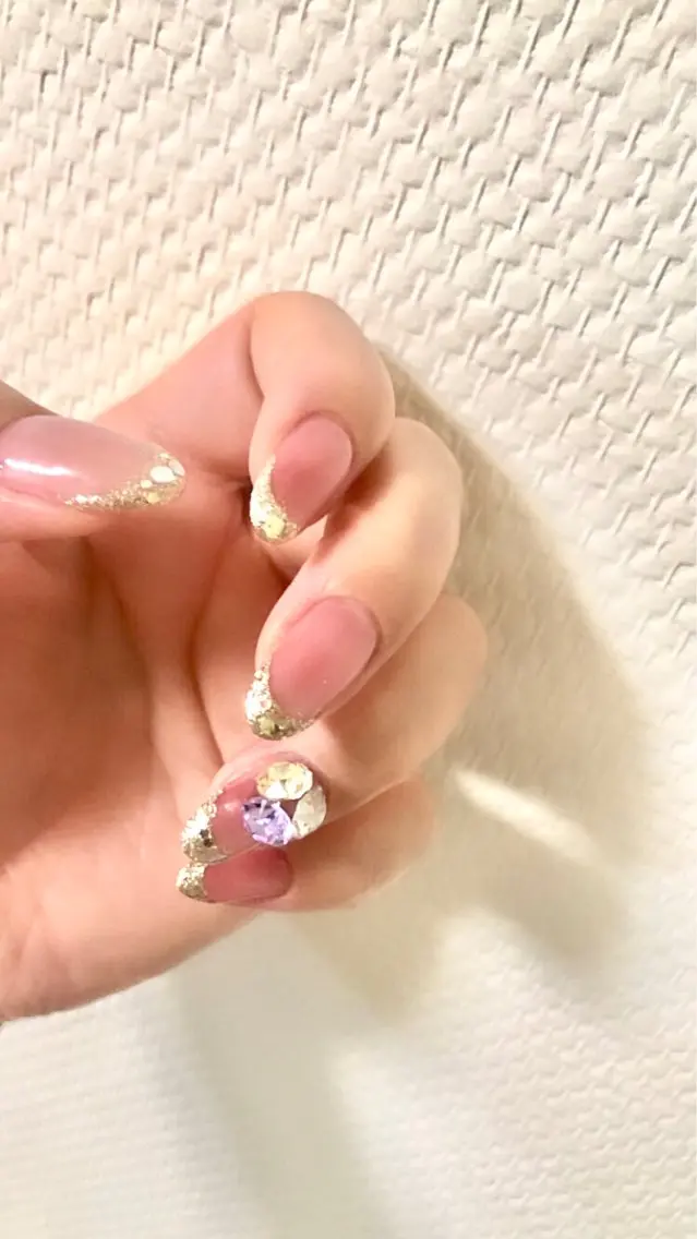 ネイル フレンチネイル ガラスフレンチ シンプルネイル luana ネイルサロンのネイルデザイン