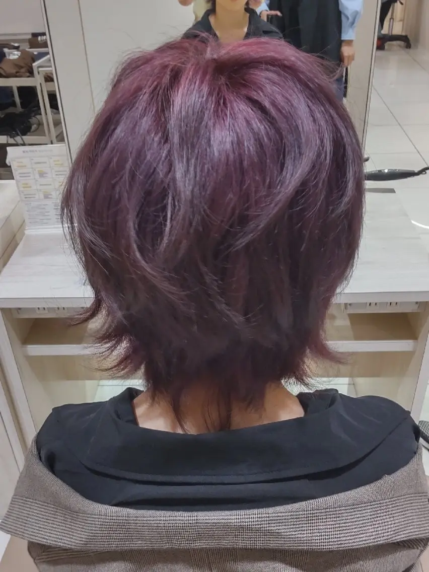 カラー ショート ブリーチ ラベンダーカラー ヘアカラー ヘッドスパ 《透明感カラー》赤岩 咲希のヘアスタイル