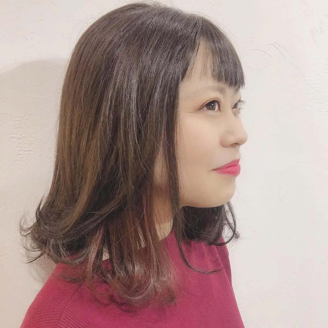 ミディアム やました りなのヘアスタイル