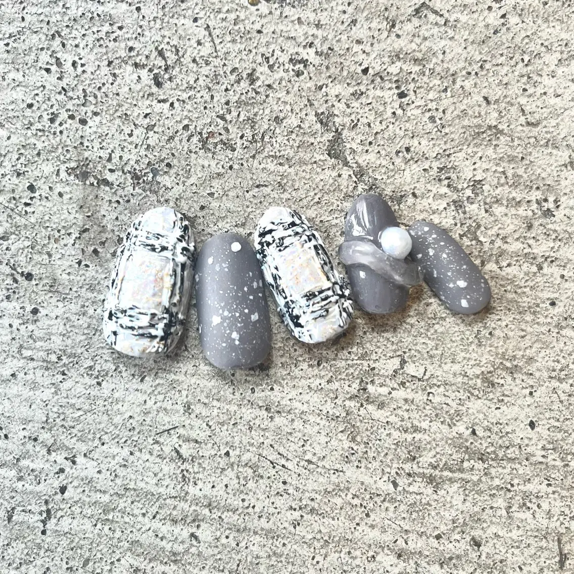ネイル ツイードネイル TRAM-nail moriizumiのネイルデザイン