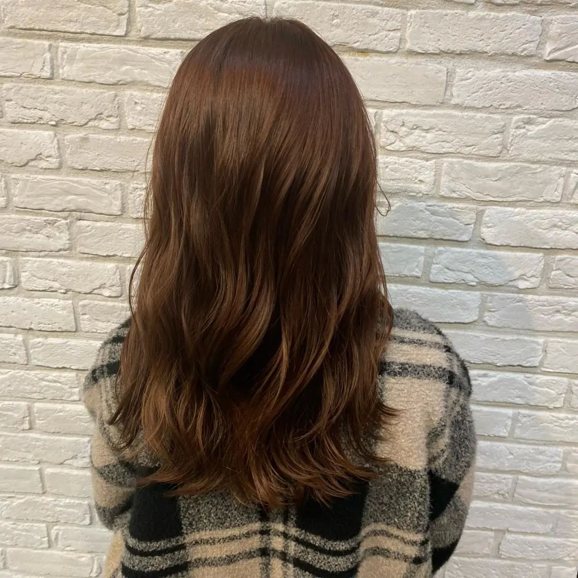ミディアム オレンジブラウン ヘアカラー トリートメント ココロ☀️ CLUTCH天王寺店のヘアスタイル