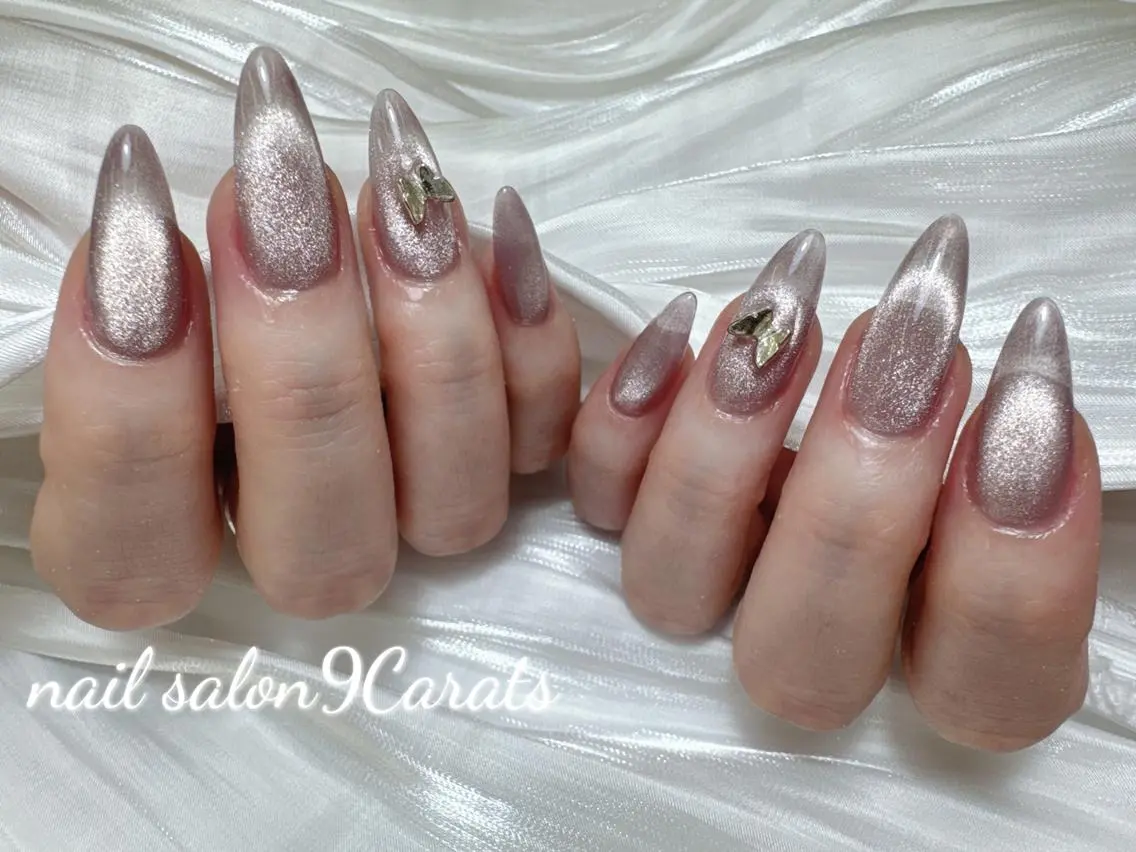 ネイル 💜ワンホンネイル ナインカラット💎のネイルデザイン