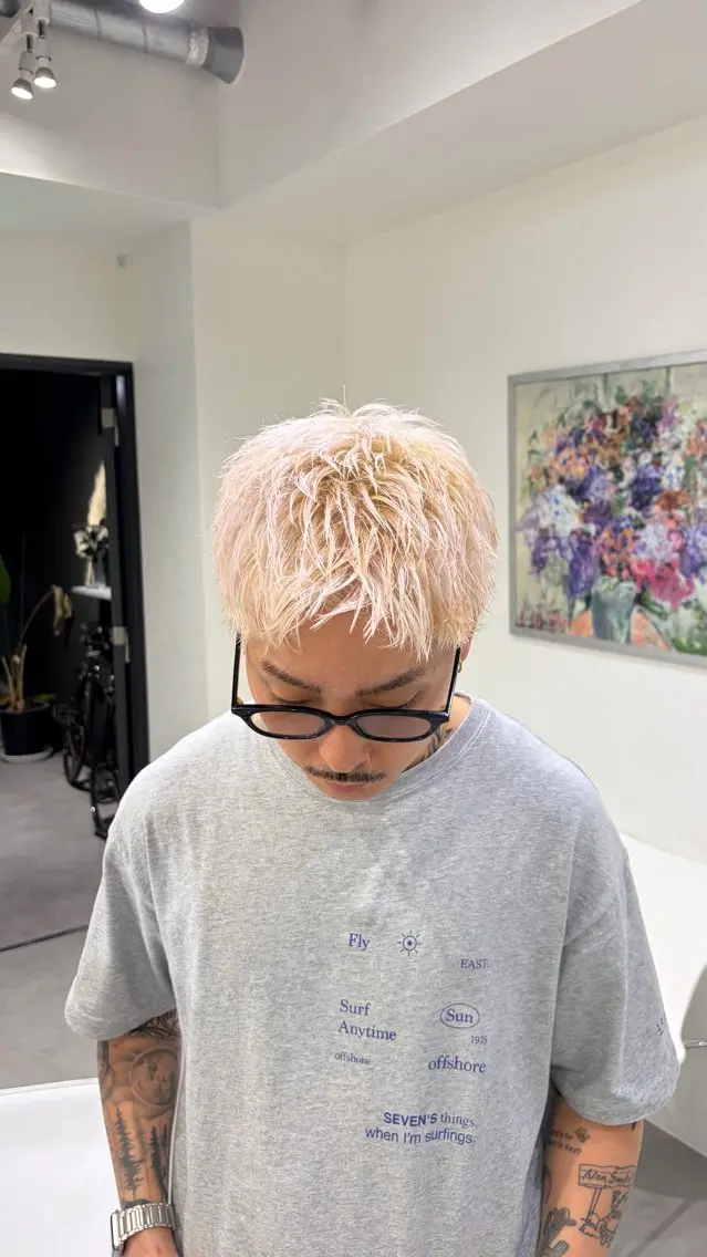 メンズ ヘアカラー Hina‪🔆‬ CIERA南船場のヘアスタイル