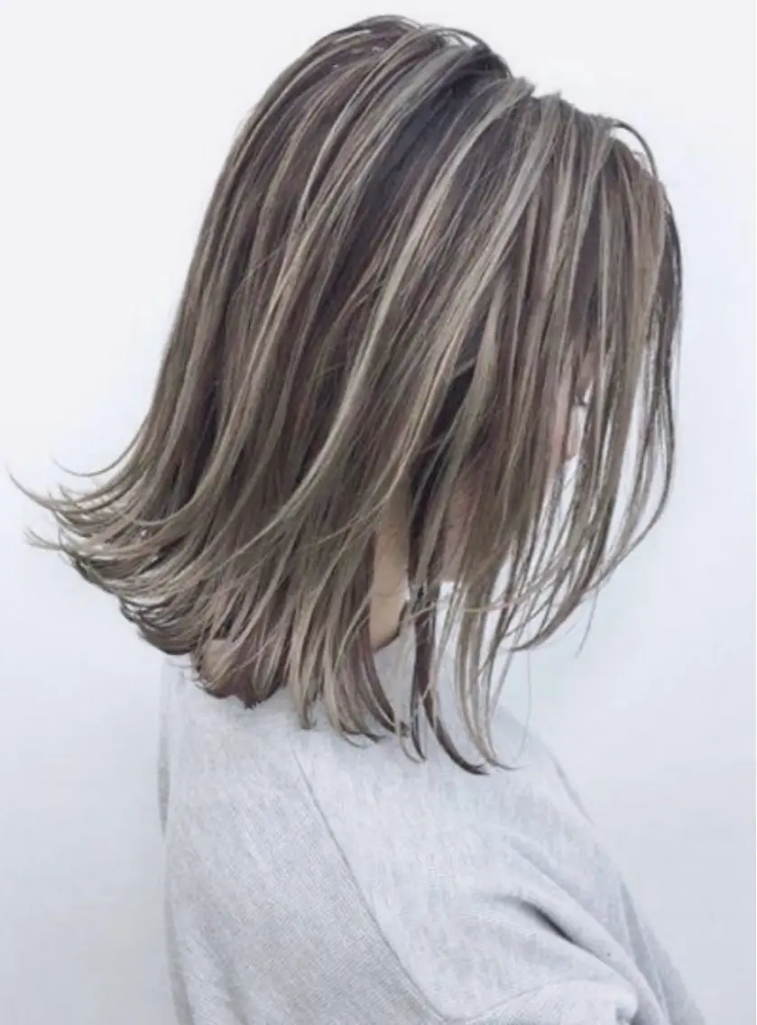 ミディアム カラー パーマ ヘアアレンジ バレイヤージュ ブリーチ ケアブリーチ 透明感カラー ハイライトカラー ヘアカラー トリートメント バレイヤージュ 藤沢 髪質改善 竹内ケンゴのヘアスタイル