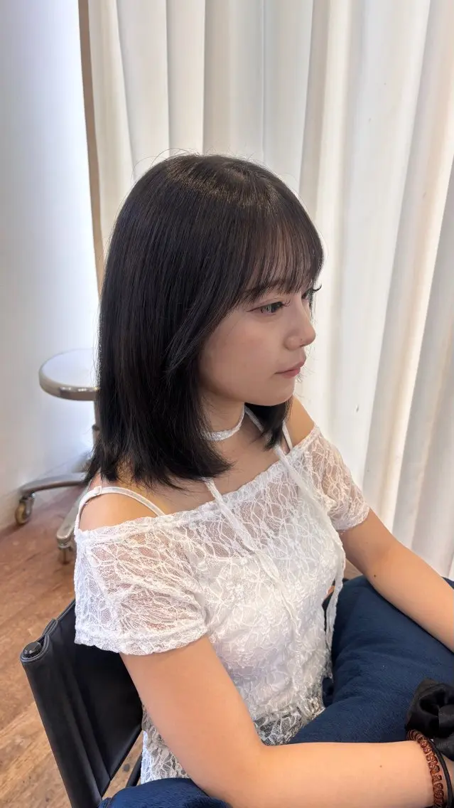 ミディアム カラー ヘアカラー Noa🎀🫧 KNACK 東三国のヘアスタイル