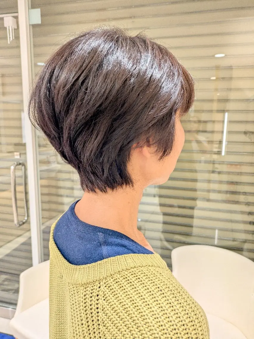 ショート ショートヘア カット ヘアカラー トリートメント 佐々木 萌のヘアスタイル