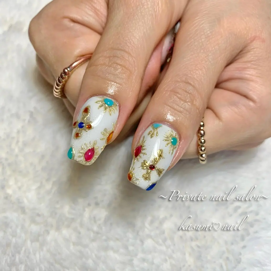 ネイル アートネイル ラメ(グリッター) マグネットネイル ミラーネイル 持ち込み KASUMI♡ Nailのネイルデザイン