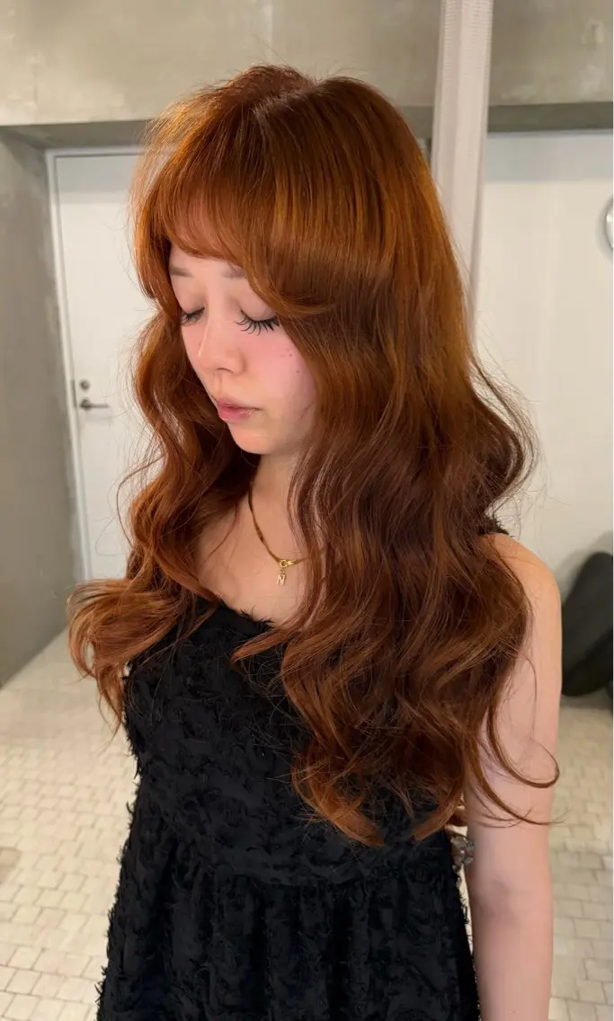 ロング カラー 中野 こころのヘアスタイル