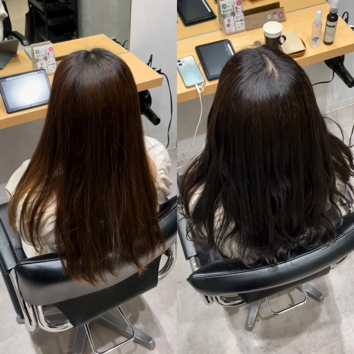 ロング カラー アディクシーカラー 透明感カラー エドルカラー グレージュ ロング 髪質改善ヘアケア 艶髪特化/上田のヘアスタイル