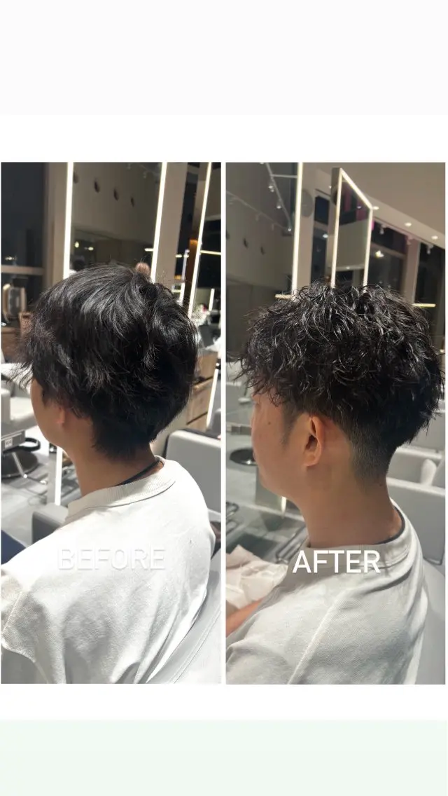 パーマ メンズ メンズパーマ ツイストスパイラルパーマ スパイラルパーマ kako　ショート ボブのヘアスタイル
