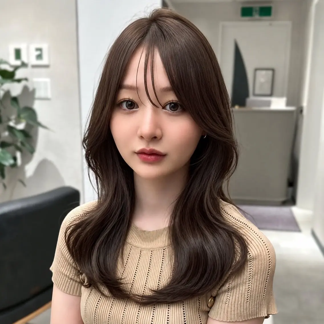 ミディアム カット ヘアカラー トリートメント 似合わせショート特化 /心斎橋/しゅがーのヘアスタイル
