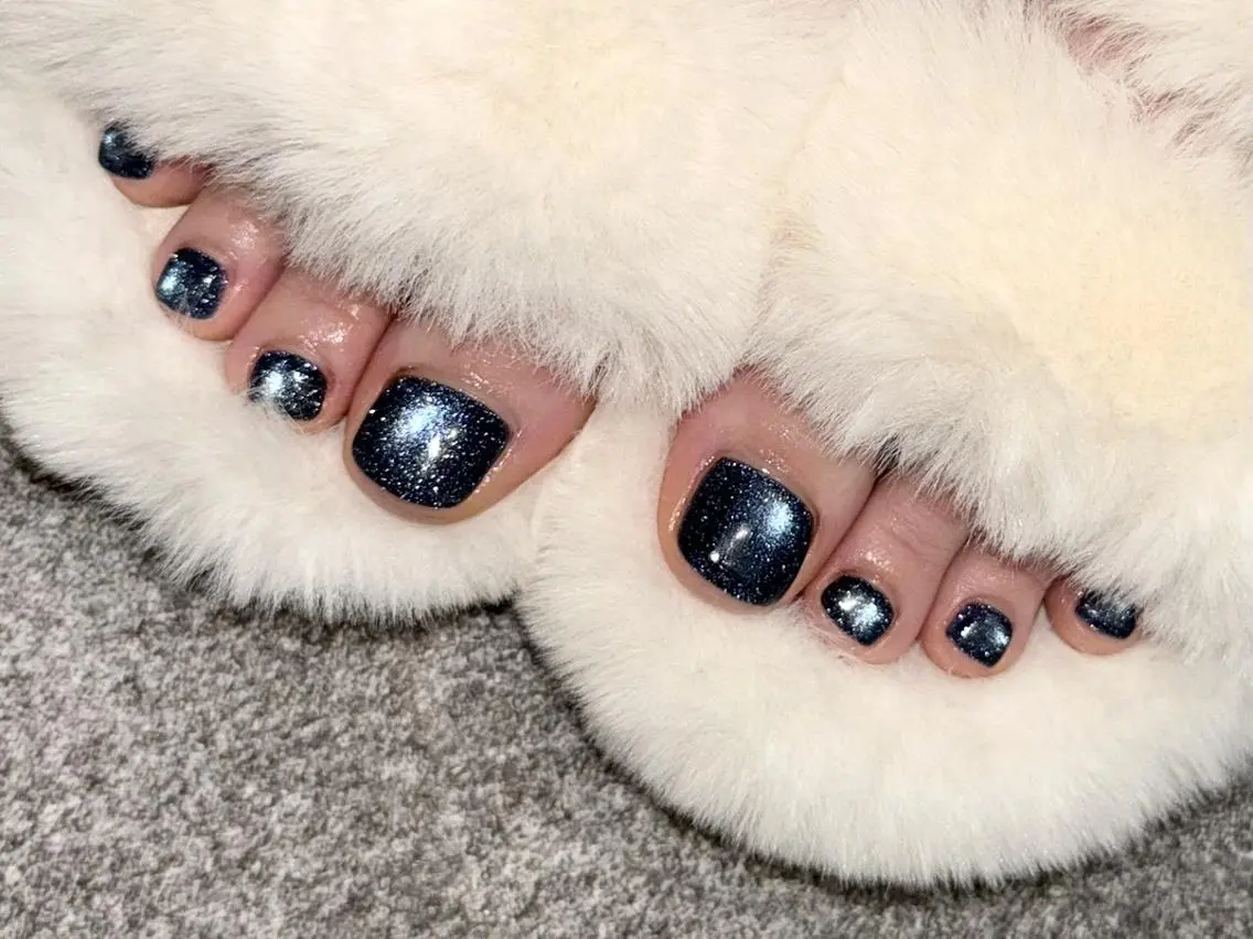 オフ無限定☆(フットバス甘皮ケア付き)フットワンカラー👠マグネット/オーロラ+¥500の写真