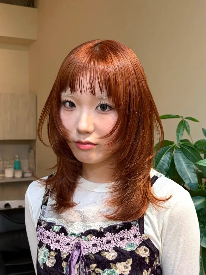 ミディアム カラー カット ヘアカラー トリートメント sana/レイヤー /ボブ/透明感カラーのヘアスタイル